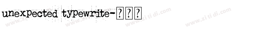unexpected typewrite字体转换